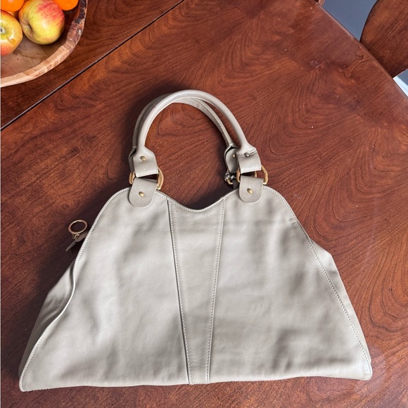 Fendi Grey “Devil Trapezio” Shoulder Bag with Elegant Gold Hardware - Picture 5 of 5